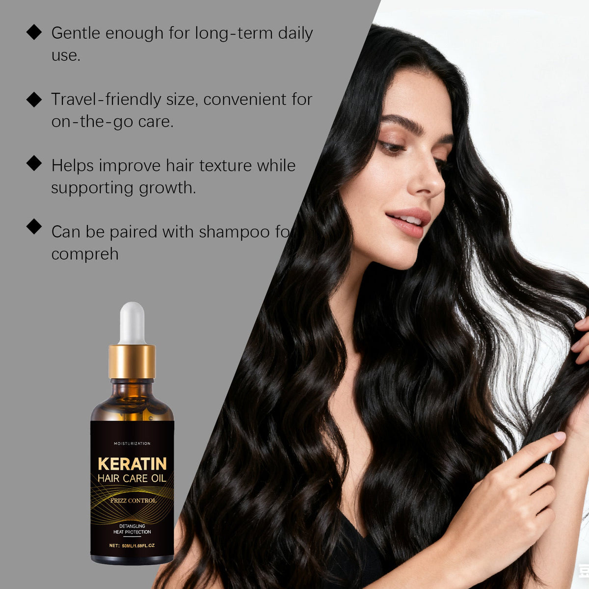 Keratin Smoothing Hair Oil